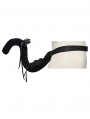 Black Gothic Cute Cat Ears Headband with Tail Set