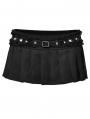 Black Gothic Personalized Sexy Mini Pleated Skirt