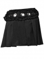 Black Gothic Personalized Sexy Mini Pleated Skirt