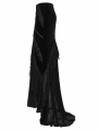 Black Gothic Irregular Splicing Velvet Fishtail Goddess Skirt