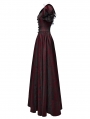 Black and Red Gothic Retro jacquard Victorian Princess Dress