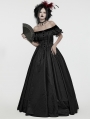 Black Gothic Retro jacquard Victorian Princess Dress