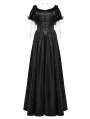 Black Gothic Retro jacquard Victorian Princess Dress