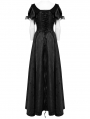 Black Gothic Retro jacquard Victorian Princess Dress