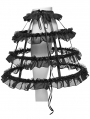 Black Sweet Gothic Layered Hollow Bustle Skirt