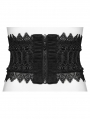 Black Gothic Vintage Lace Hollow Underbust Corset Waistband