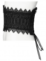 Black Gothic Vintage Lace Hollow Underbust Corset Waistband