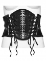 Black Gothic Punk Spinal Pattern Lace-Up Underbust Corset Waistband