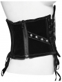 Black Gothic Punk Spinal Pattern Lace-Up Underbust Corset Waistband