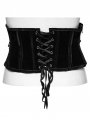 Black Gothic Punk Spinal Pattern Lace-Up Underbust Corset Waistband