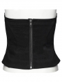 Black Sexy Gothic Punk Hollow Out Back Zipper Tube Top for Women