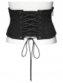 Black Gothic Punk Buckle Oval Eyelets Underbust Corset Waistband