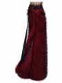 Black and Red Gothic Punk Handsome Faux Fur Leg Warmers for Women