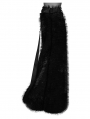 Black Gothic Punk Handsome Faux Fur Leg Warmers for Women