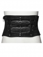 Black Gothic Cyberpunk Side Zipper Underbust Corset Waistband