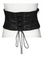 Black Gothic Cyberpunk Side Zipper Underbust Corset Waistband