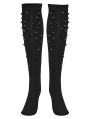 Black Gothic Personalized Punk Rivet Knee High Socks