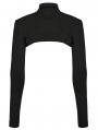 Black Gothic Punk Minimalist Long Sleeve T-Shirt for Women