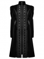 Black Retro Gothic Velvet Symmetric Embroidery Party Coat for Women