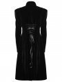 Black Retro Gothic Velvet Symmetric Embroidery Party Coat for Women