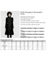 Black Retro Gothic Velvet Symmetric Embroidery Party Coat for Women