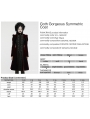 Black and Red Retro Gothic Velvet Symmetric Embroidery Party Coat for Women