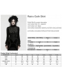 Black Retro Gothic Velvet Ruffle Shirt for Women