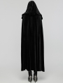 Black Gothic Gorgeous Velvet Hooded Lapel Cloak for Women