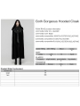 Black Gothic Gorgeous Velvet Hooded Lapel Cloak for Women