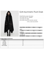 Black Gothic Faux Silver Fox Fur Winter Warm Hooded Cloak for Women