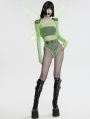 Fluorescent Green Punk Gothic Butterfly Wings Harness