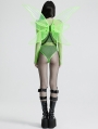 Fluorescent Green Punk Gothic Butterfly Wings Harness