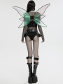 Iridescent Black Punk Gothic Butterfly Wings Harness