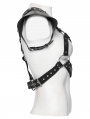 Black Gothic Punk Studded Single Shoulder Armor Harness