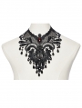 Black Gothic Retro Lace Ruby Pendant Collar