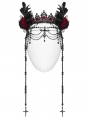 Black and Red Gothic Dark Coronation Crown Headdress