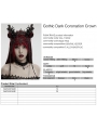 Black and Red Gothic Dark Coronation Crown Headdress