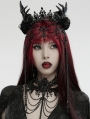 Black Gothic Dark Coronation Crown Headdress