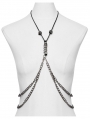 Dark Grey Punk Decadent Vintage Skull Bead Necklace