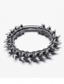 Dark Grey Punk Retro Skeleton Magnetic Buckle Bracelet