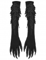 Black Gothic Devil's Claw 3D Wing Embroidery Gloves