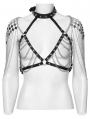 Black Gothic Silver Punk Sexy Chain Halter Harness