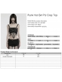 Black Gothic Punk Hot Girl PU Hollow Heart Shape Crop Top