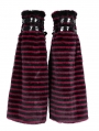 Black and Red Striped Gothic Punk Leg Warmers for Women