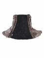 Brown Gothic Steampunk Distressed Asymmetrical Collar for Women