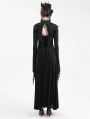 Black Gothic Retro Lace Embossed Velvet Shrug Cape for Women