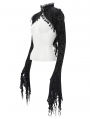 Black Gothic Retro Lace Embossed Velvet Shrug Cape for Women