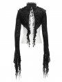 Black Gothic Retro Lace Embossed Velvet Shrug Cape for Women