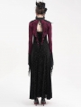 Retro Gothic Lace Embossed Velvet Shrug Cape for Women