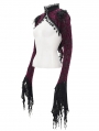 Retro Gothic Lace Embossed Velvet Shrug Cape for Women